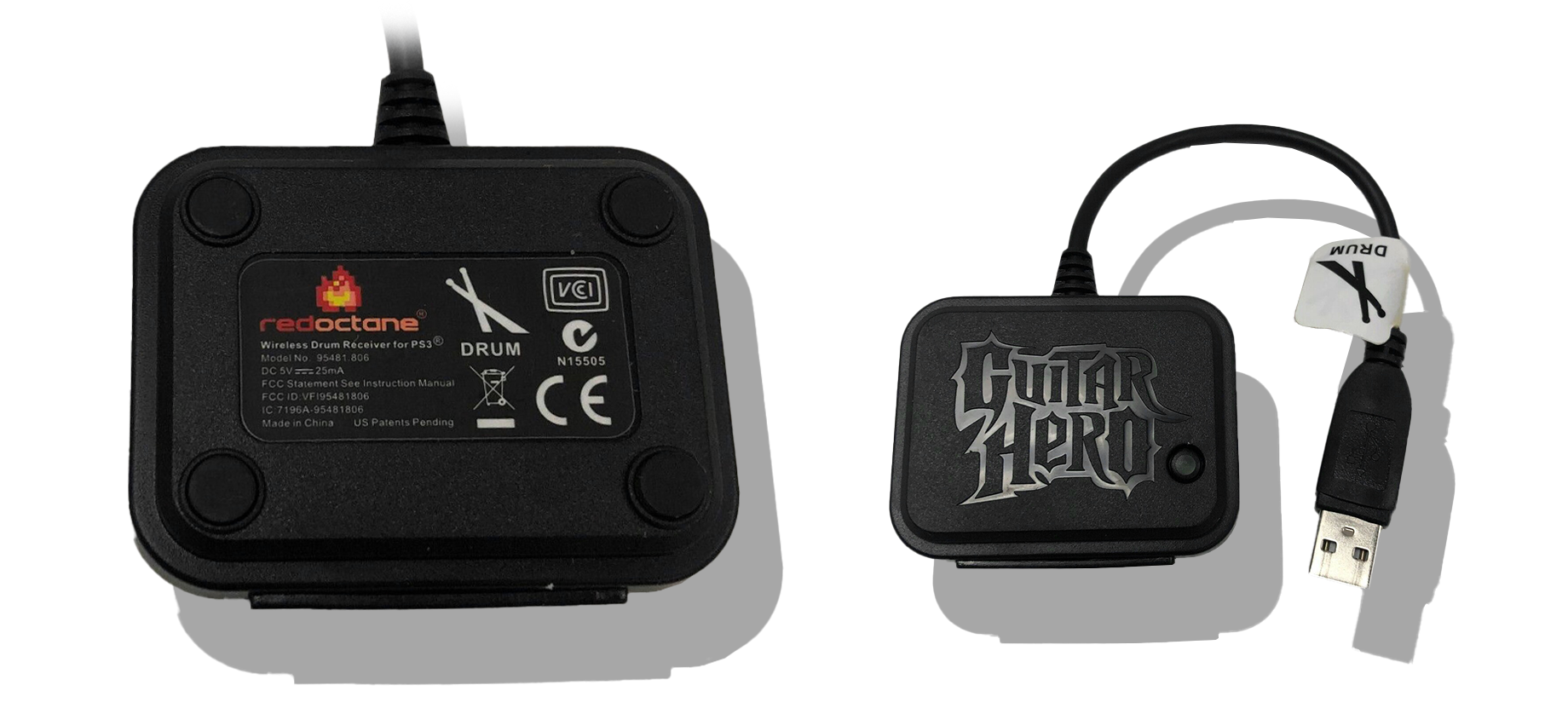 PS3 Guitar Hero World Tour Wireless Drum Set Warriors of Rock Game Dongle  Sticks