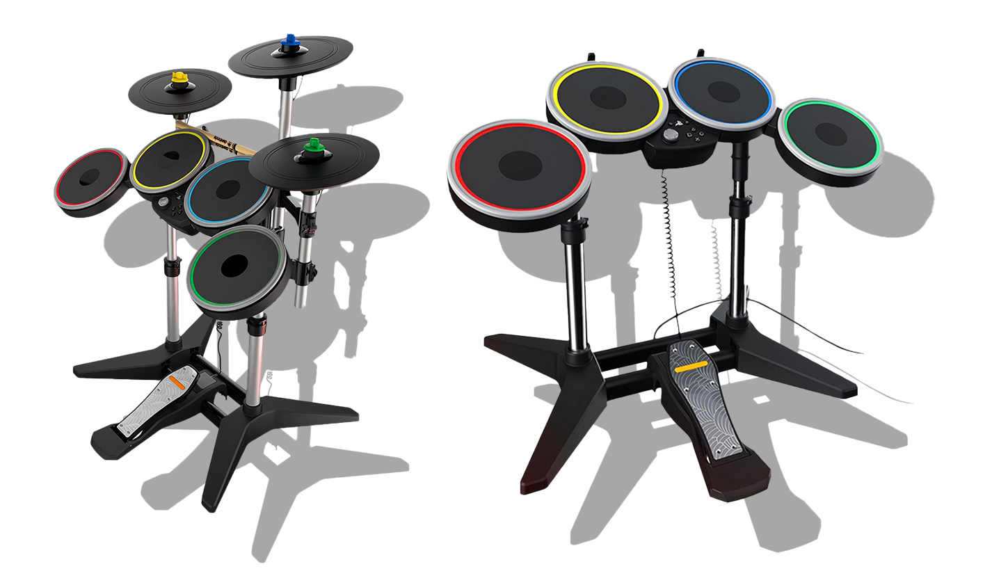 Activision Wireless Drum Kit Set for Guitar Hero World Tour / Band Hero
